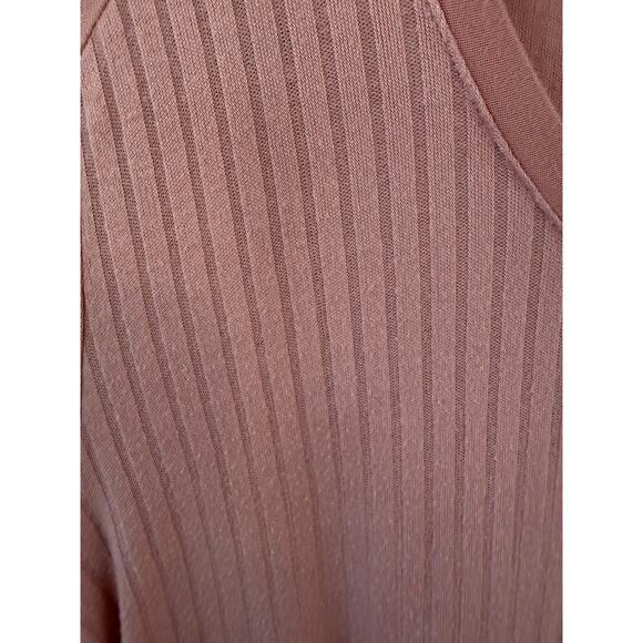 Matilda Jane Dusty Rose Ribbed Henley Top Long Sleeve Button Front Women’s S - Picture 5 of 6